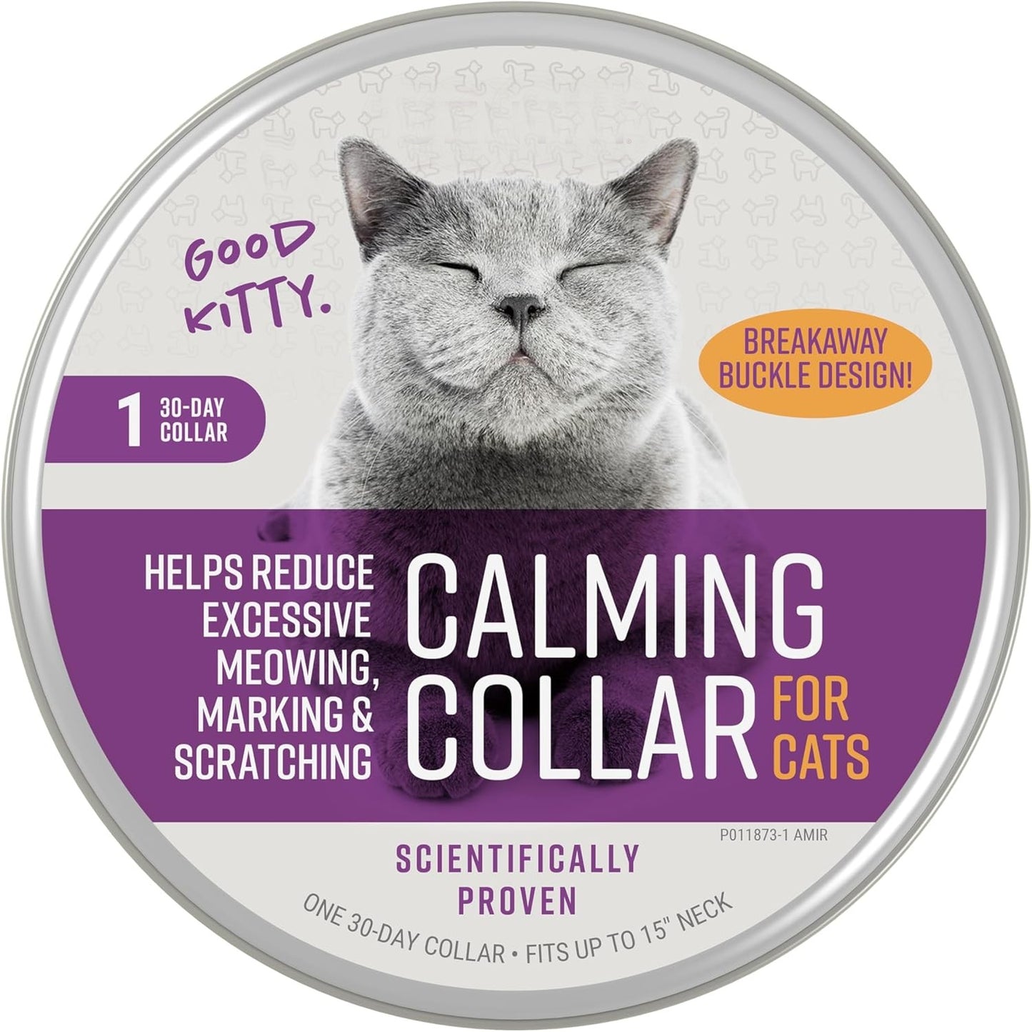 Calming Collar for Cats - Long-Lasting Pheromone Relief for Stress and Anxiety, Perfect for Loud Noises and Separation, 1 Count