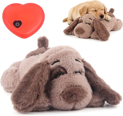 Heartbeat Puppy Toy Dog Anxiety Relief Calming Aid Heartbeat Stuffed Animals Pet Comfort Cuddle Sleep Aid Puppy Behavioral Training Aid Toy for Dog Cat