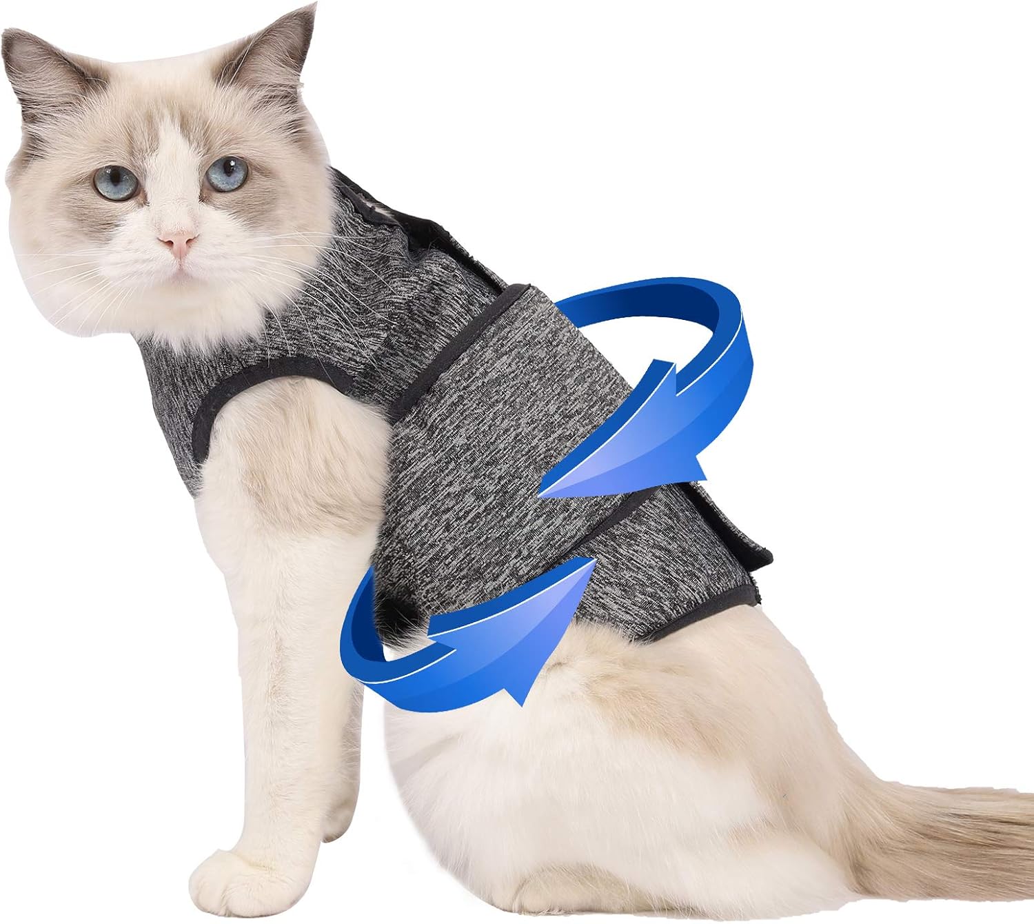 Calm Your Cat with the Vet-Recommended Anxiety Jacket - Perfect for Fireworks, Travel, and More!