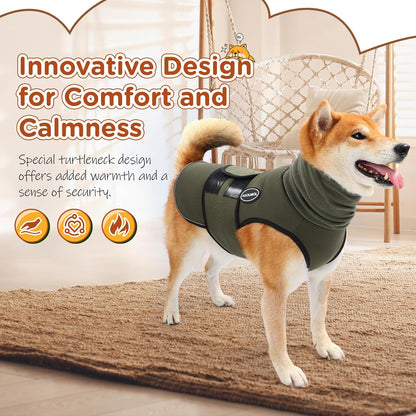 Dog Anxiety Vest and Coat, Vet Visits and Separation - Keep Pet Calm, Dog Jacket for Thunder, Fireworks, anti Anxiety Vest for Dogs and Cat Body and Ear