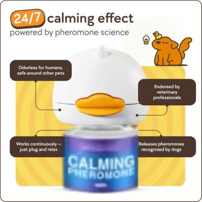 30-Day Dog Calming Diffuser - for Stress, Destructive Behaviour, Pee Accidents, Separation Anxiety, Barking, Aggression & Chewing