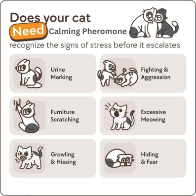 Transform Your Cat's Life with Our 30-Day Calming Diffuser - Effective Stress Relief for Spraying, Fighting, and Excessive Meowing