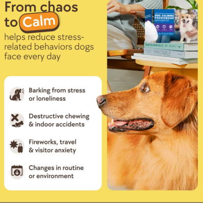 30-Day Dog Calming Diffuser - for Stress, Destructive Behaviour, Pee Accidents, Separation Anxiety, Barking, Aggression & Chewing
