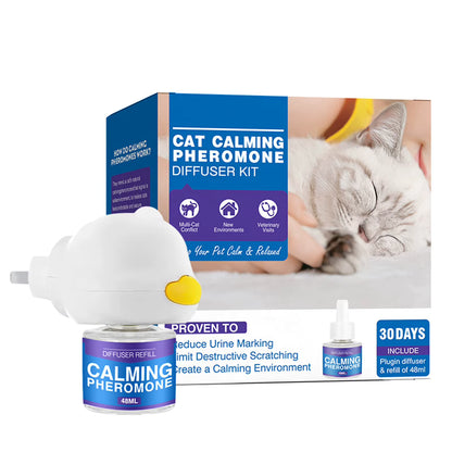 Transform Your Cat's Life with Our 30-Day Calming Diffuser - Effective Stress Relief for Spraying, Fighting, and Excessive Meowing