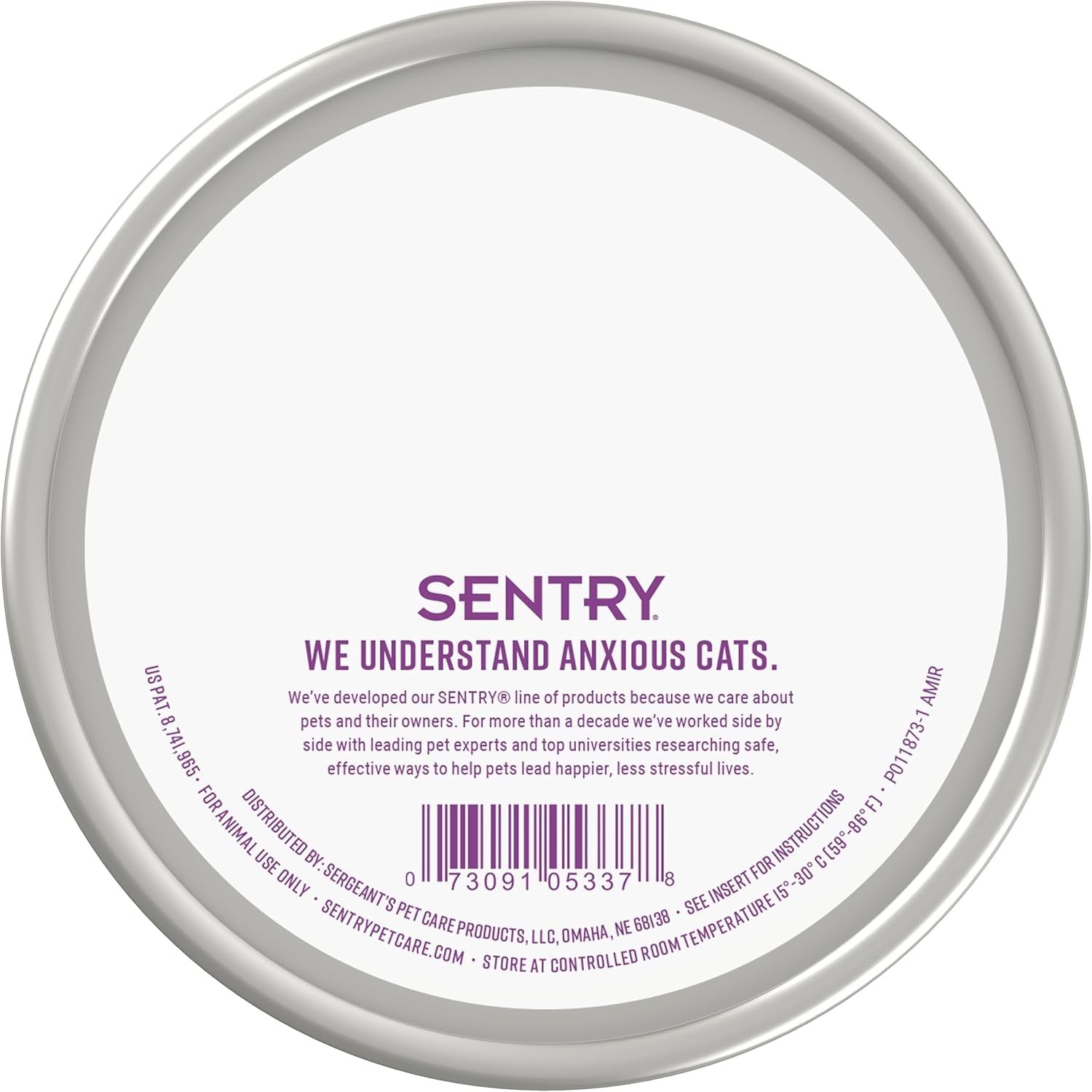 Sentry Calming Collar for Cats - Long-Lasting Pheromone Relief for Stress and Anxiety, Perfect for Loud Noises and Separation, 1 Count